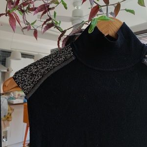 NWOT Tristan beaded shoulder sleeveless dress XS